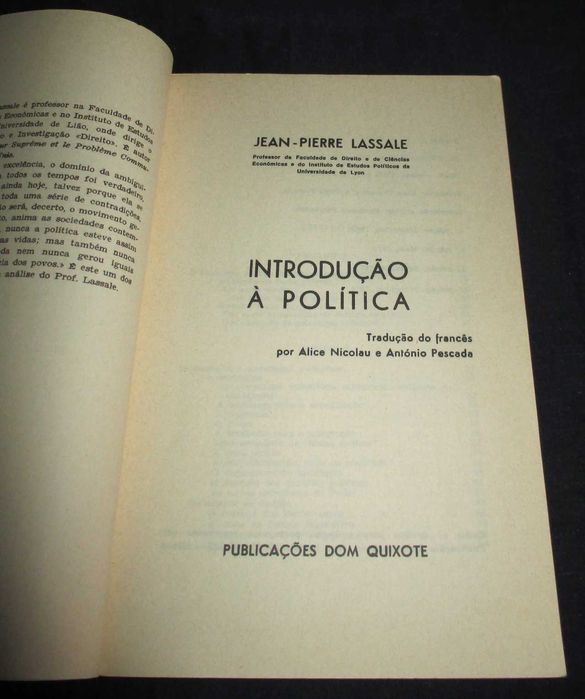 Livro Introdução à Política Jean-Pierre Lassale