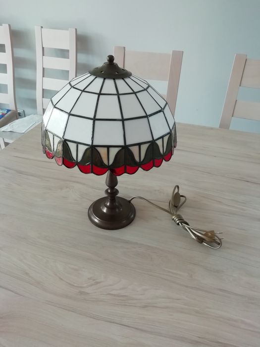 Lampa witrażowa stołowa gabinet salon sypialnia