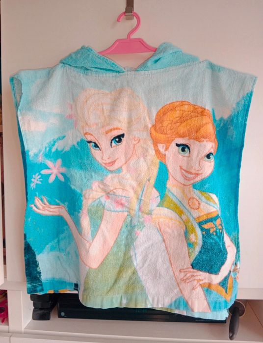 Ręcznik, okrycie kąpielowe Kraina lodu, Frozen ELSA i Anna