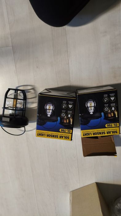 Dwie lampki solarne zewnetrzne nowe kamper kemping przenośne