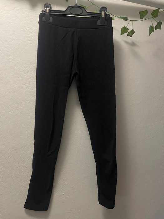 Legginsy czarne dziewczęce 2 szt r 134-140 cm stan bdr