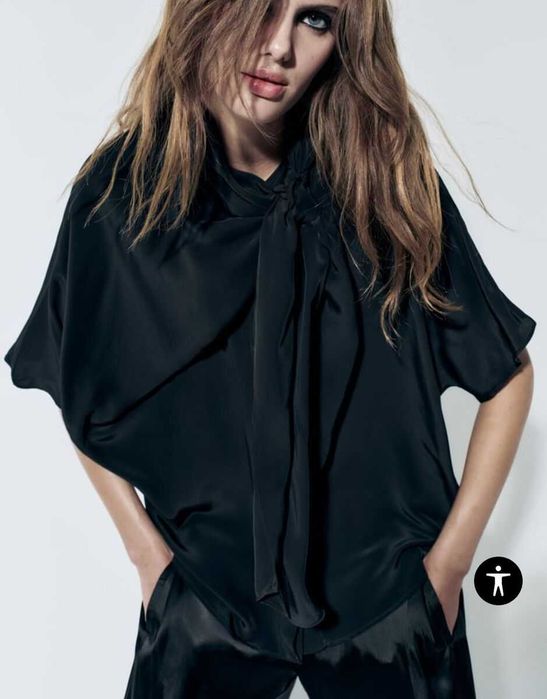 ZARA bluzka z wiązaniem LIMITOWANA Edycja Studio M NOWA