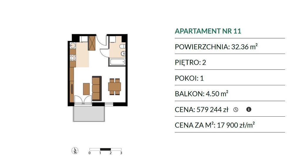 Praga Płd, kawalerka, 32m2