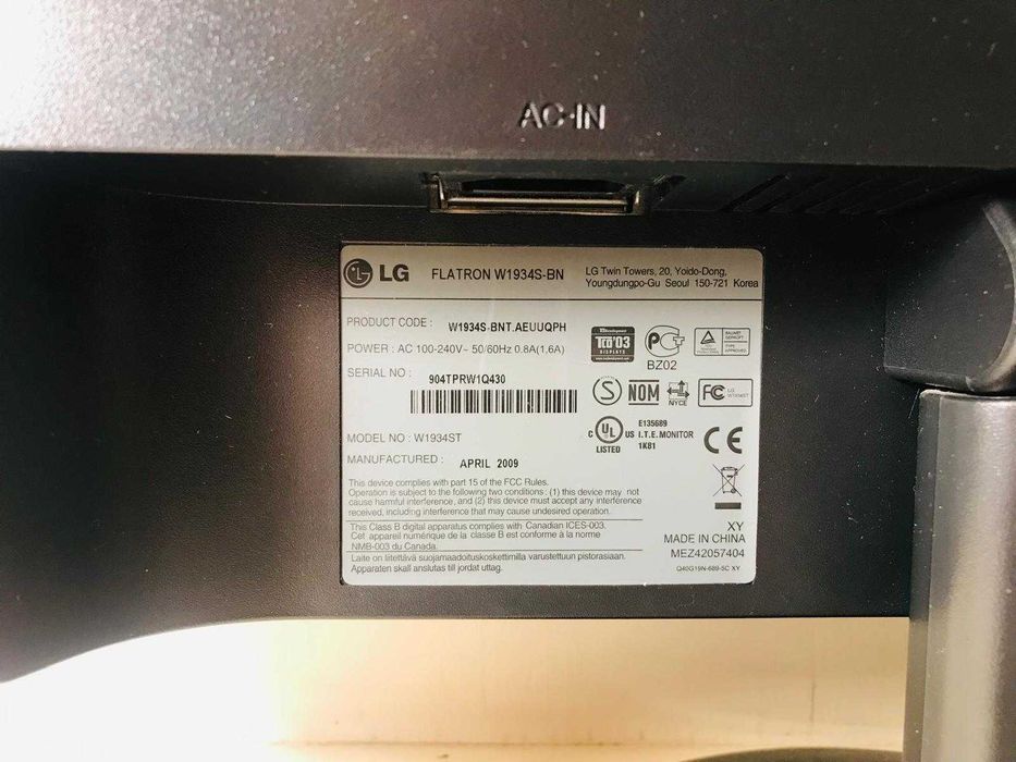 Monitor FLATRON W 1934S - 21 Polegadas