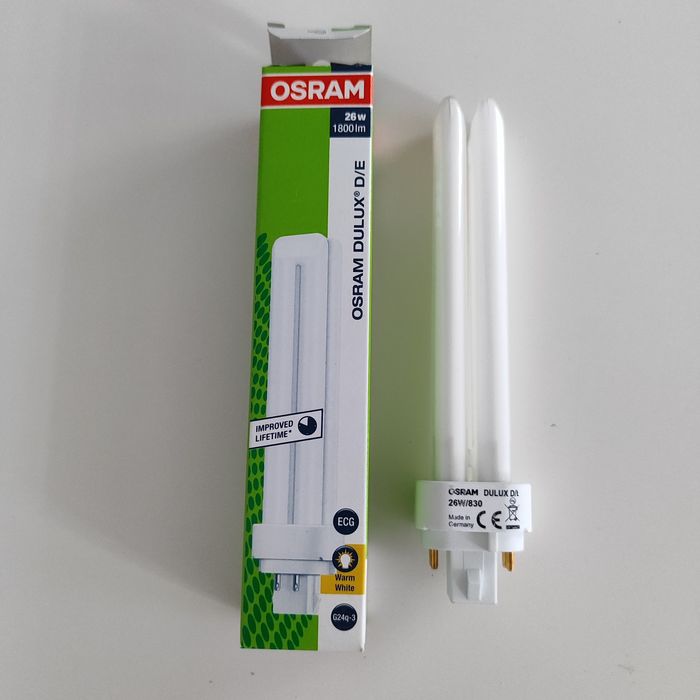 Świetlówka kompaktowa Osram dulux D/E 26W warm white