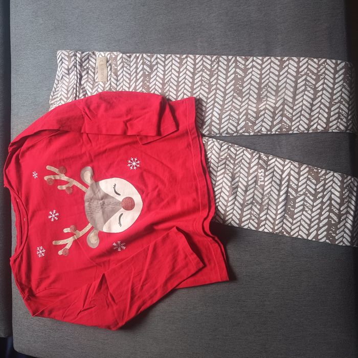 Bluzka świąteczna + legginsy firmy tuss gratis-  rozmiar 134