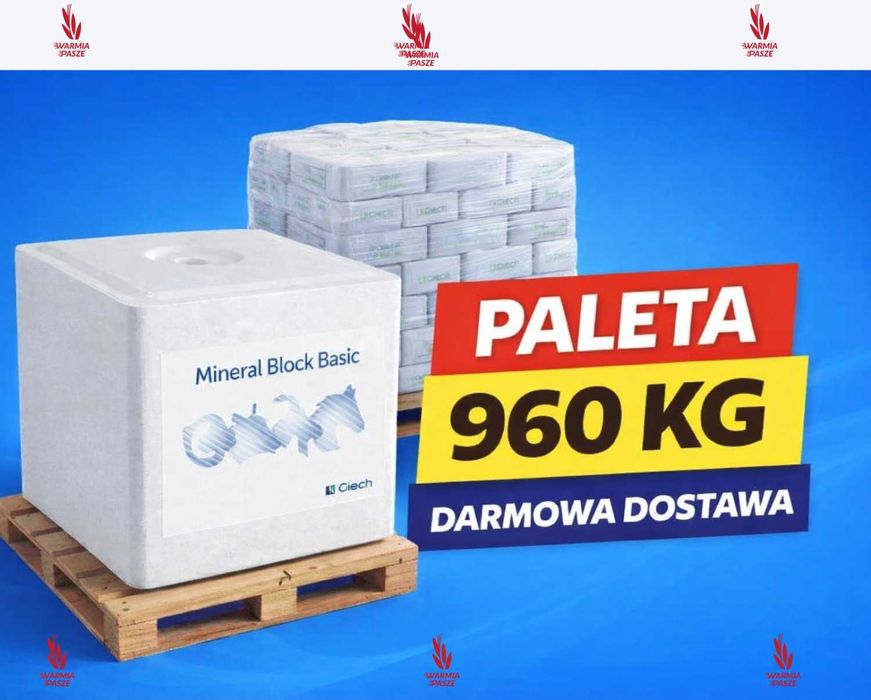 Lizawka solna biała CIECH | Paleta 960 kg | Darmowa dostawa|Dla bydła