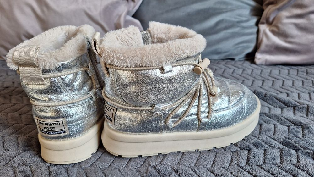 Zara 35 Sniegowce buty zimowe