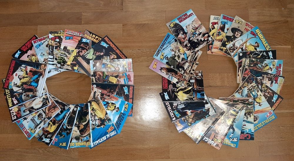 Lote Tex Willer, BD original em italiano. 154 álbuns da série regular