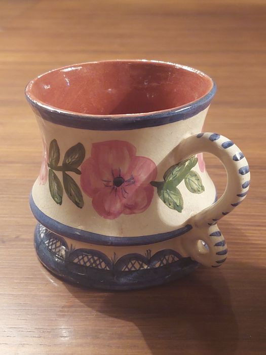 2 canecas barro pintado