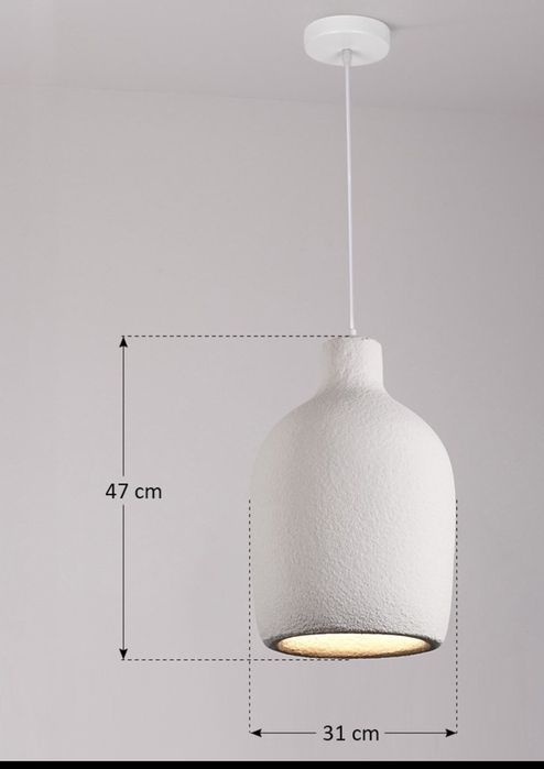 Candeeiro elegante imitação pedra