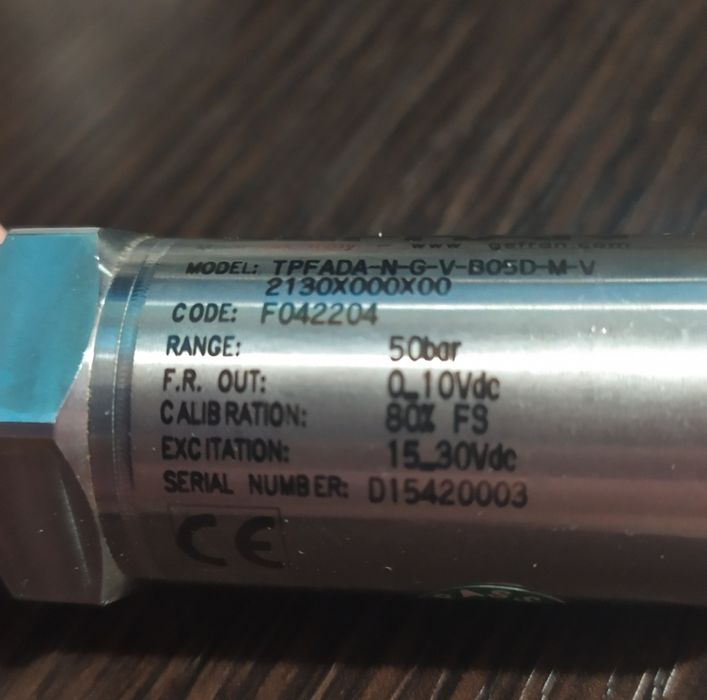 Датчик давления GEFRAN 50 bar, 0_10Vdc