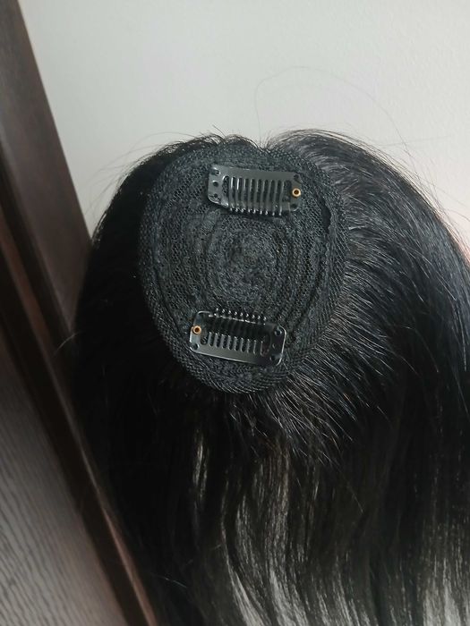 Накладка на макушку (топпер) натуральне волосся 30 см-550 і 25 см-400