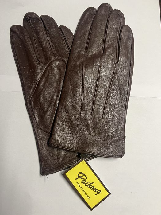 Rękawiczki skórzane z węlnianą podszewką nowe 9.5