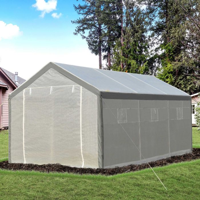 Estufa Alta de 6x3x2,8m com 2 Portas e 6 Janelas – Super Espaçosa!