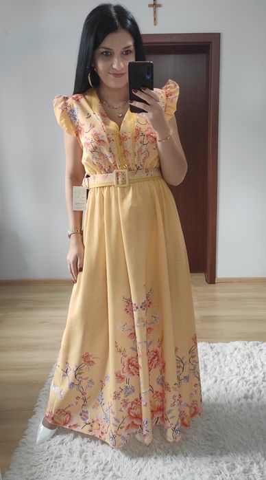 Sukienka długa maxi wesele impreza chrzciny komunia