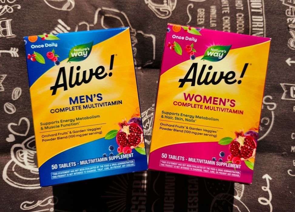 Alive вітаміни для чоловіків жінок женские мужские витамины 50 шт