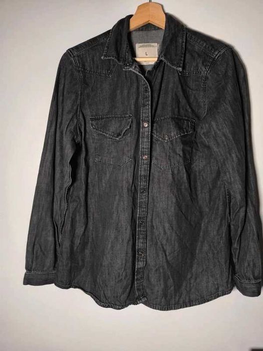 Koszula jeansowa Zara Woman L ciemnoszara denim