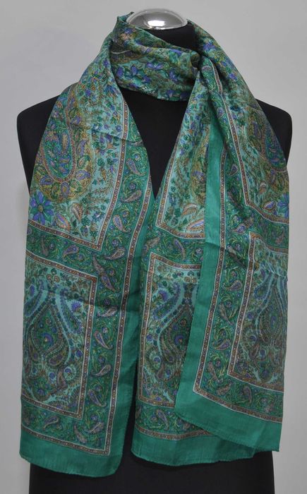 Szal Apaszka Szalik Chustka Damska Jedwabna Jedwab z Indii 170x50cm