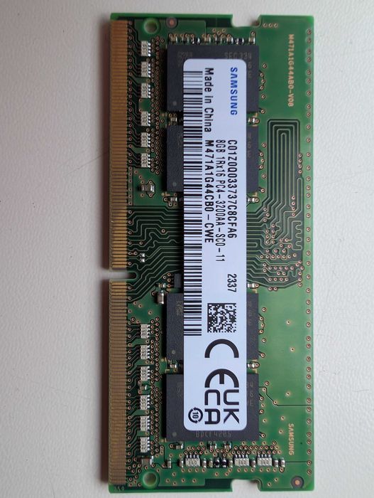 Пам'ять для ноутбуків Samsung 8 GB SO-DIMM DDR4 3200 MHz (M471A1G44AB0-CWE)