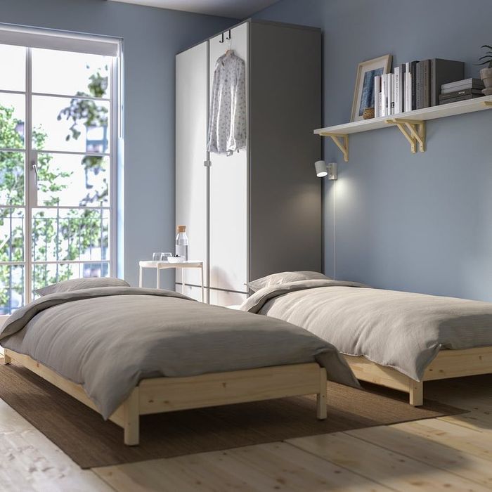 Cama 2 em 1 solteiro e de casal: duas camas 80x200 Ikea - Utaker