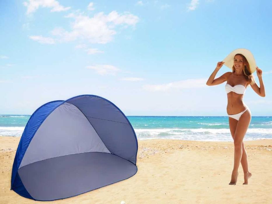 Namiot plażowy parawan samorozkładający duży na plażę do ogrodu