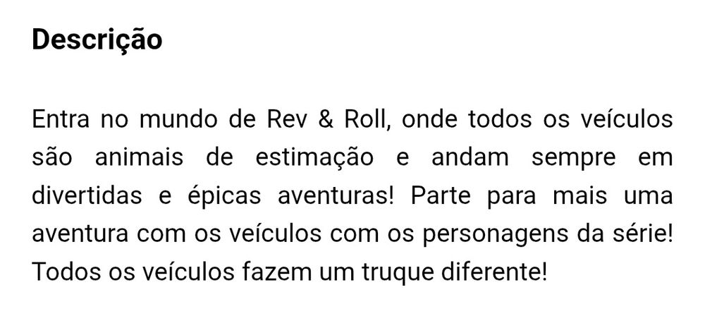 Rev & Roll Veículos Com Figura