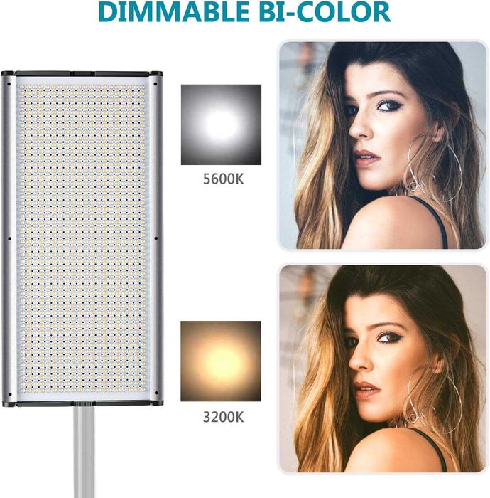 Kit duplo de 2 iluminadores e tripés com um total de 1920 leds - Novo