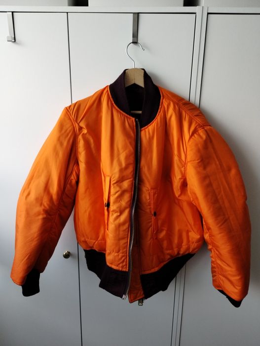 Alpha Industries MA-1 made in usa bordo flek bomber unikat!