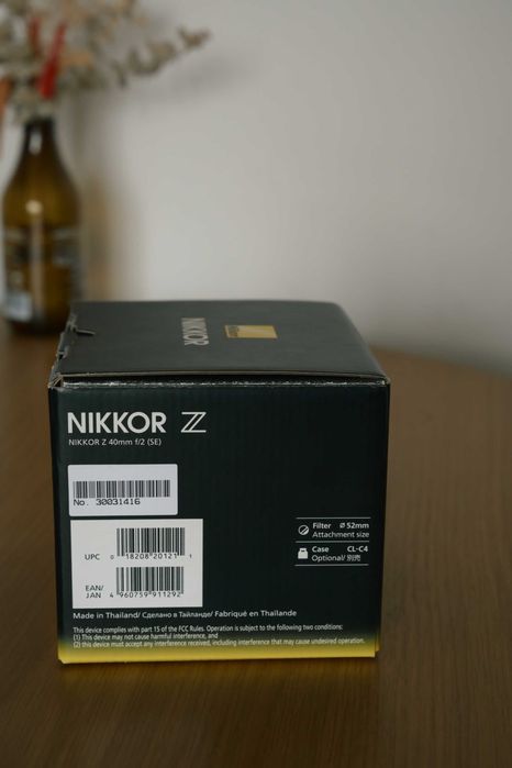 Nikkor Z 40mm f2 SE