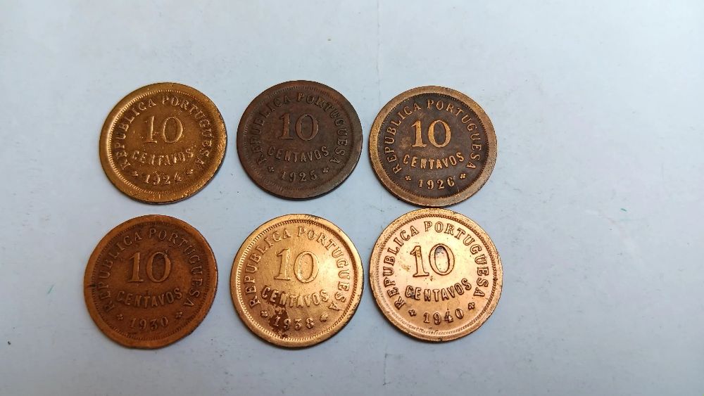 Colecção completa de 10 centavos,24 a 40