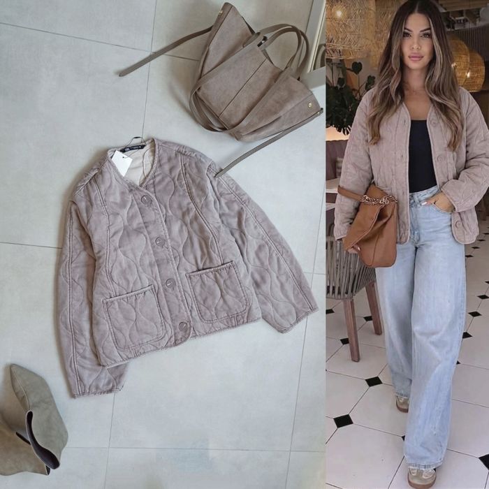 Zara kurtka bomberka szara XS 34 pasuje na s luźna