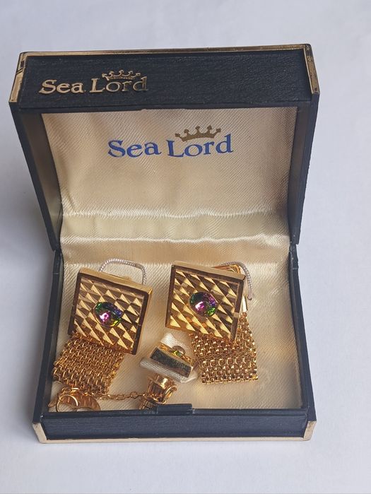 позолоченные запонки Sea Lord