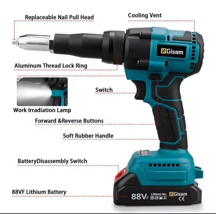 Rebitadora a Bateria C/ 2 Baterias