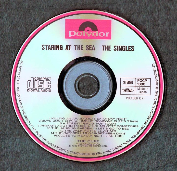 japońskie wydanie CD The Cure Staring At The Sea-The Singles