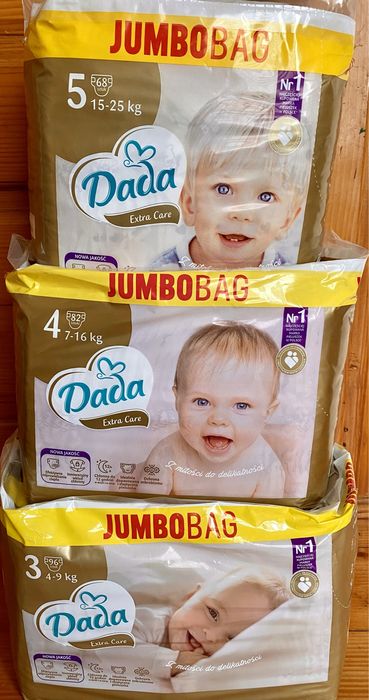 Памперси DADA Extra Care 3 4 5 6, jumbobag 4,5