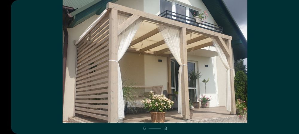 Zadaszenie tarasu pergole zabudowa tarasu