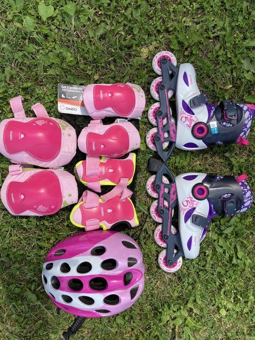 Продам дитячі ролики OXELO Play 5 (розмір 28-30)+ захист і шолом