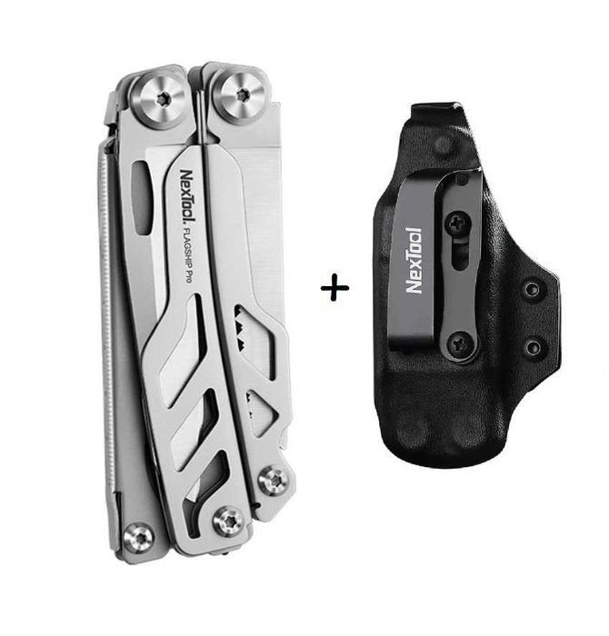 Мультитул Xiaomi NexTool Flagship Pro (KT5020) 16 в 1, Silver + чехол