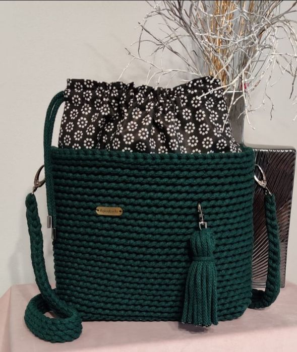 Torebka listonoszka butelkowa zieleń