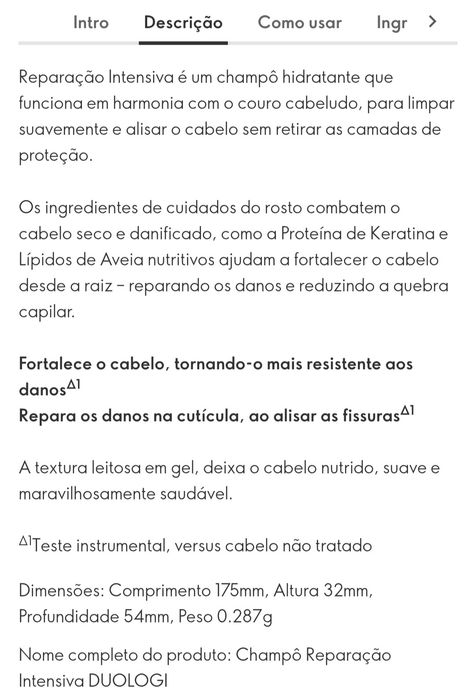 Champô Reparação Intensiva Duologi 250ml Oriflame