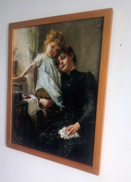 reprodukcja obrazu Paula Hermanna Wagnera ,The little Seamstress