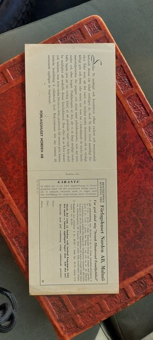 1949 r. Szwedzka Biblia w skórzanej oprawie