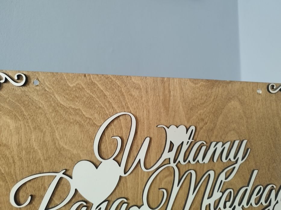 Tablica powitalna gości Pana młodego