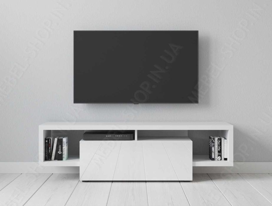 Тумба под телевизор, белая глянцевая, тумба под тв современная, МДФ.: 2 ...