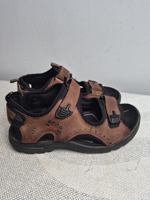 Sandaly Ecco 41 skórzane brązowe