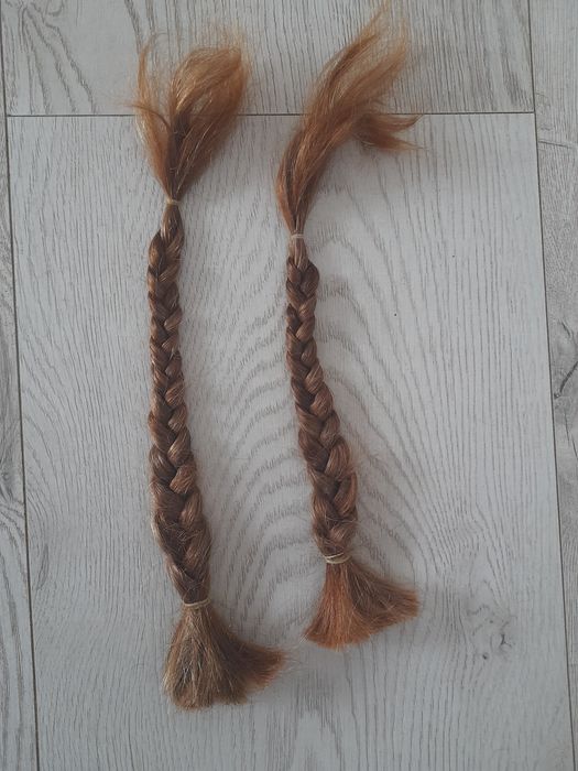 2x warkocz wlosy naturalne farbowane