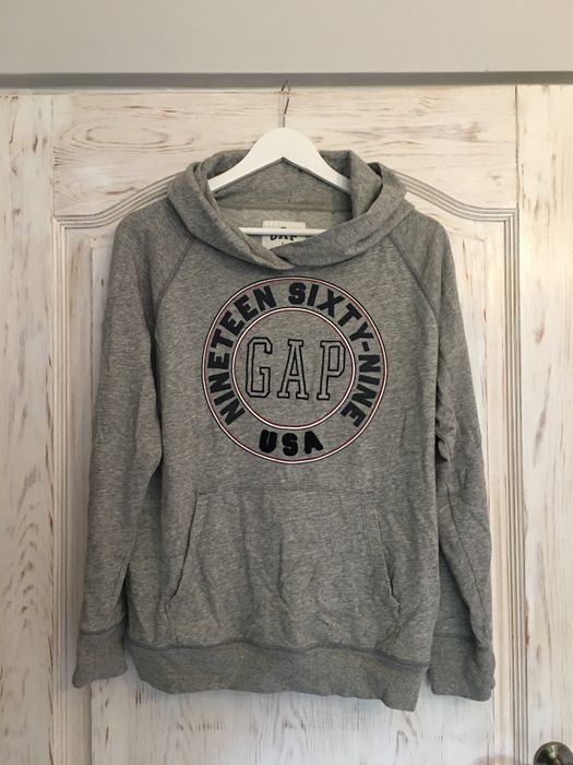 szara bluza gap logo lampas GAP oryginalna l 40 onesize