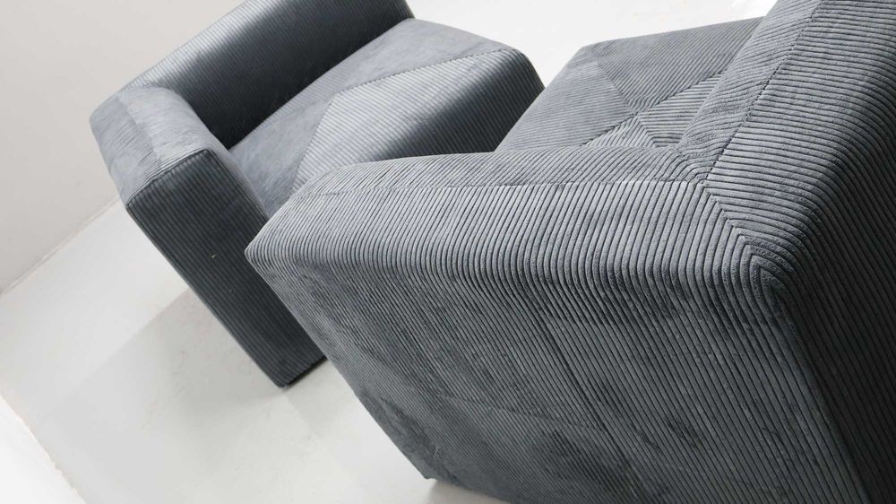 TMX Sofy Modułowe grafitowy nowoczesna kanapa salon rogówka Sztruks