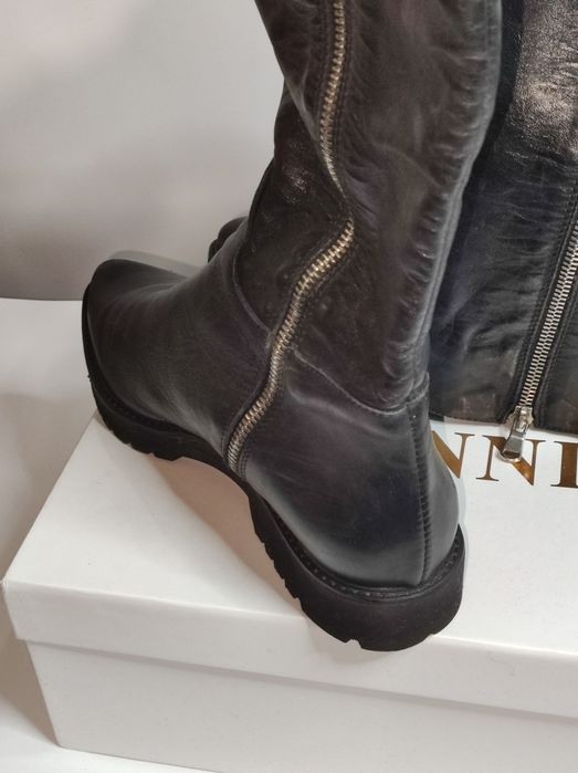 Женские Высокие Кожаные Сапоги